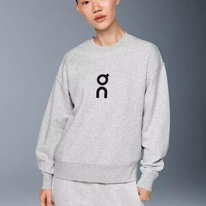 On Women's Club Crewneck Sweatshirt Color Grey Crater Womens Size XSmall